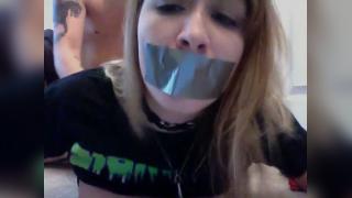 This had all the makings of a snuff film, fortunately it was just a anal film.Girl has her mouth taped while she is anal fucked.